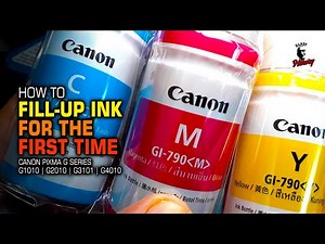 How to Fill-Up Ink for the First Time on Canon Pixma G1010 G2010 G3010 G4010 Series Printers