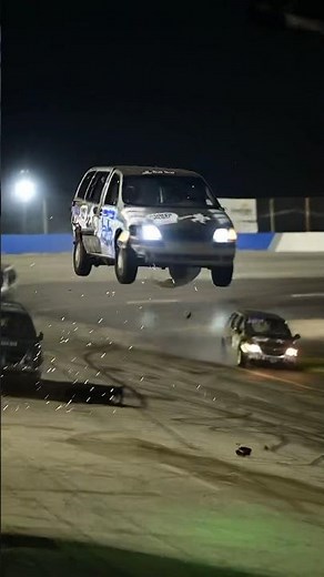 Worlds biggest racecar minivan jump? ‪@CleetusM‬ #FreedomFactory #LeMullets