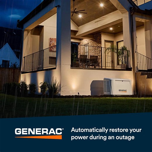 Zap! Your power goes out. Then you hear it – the reassuring hum of your neighbor’s power coming back on automatically. How? They own the #1 home standby generator in America. Wouldn’t you love the sweet sound of peace of mind, too? Join the millions of people who already do. Schedule an In-Home Consultation today! | Generac