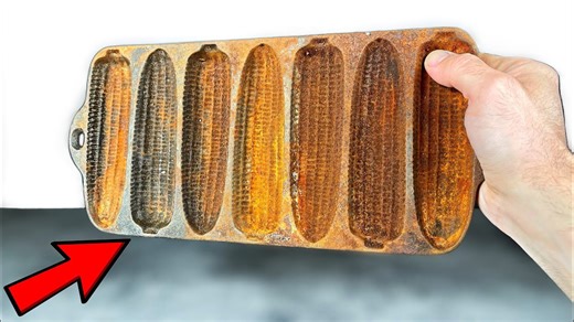 I restored a cornbread skillet