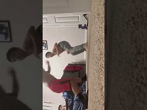 Play fighting with my little cousin