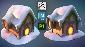 How to Make a Stylized Snow-Capped Cabin With Maya, Zbrush, and 3D Painter