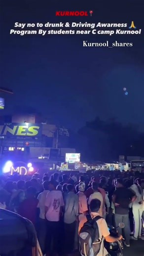 say no to drink & drive awarness program by students near C camp Kurnool #Kurnool_shares