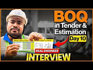 How BOQ Is Used in Tender & Estimation? | Real Civil Engineer Interview (CPWD BOQ Explained)