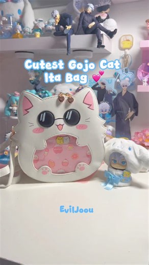 Leona Hime 🍡🌸 on Instagram: "Unboxing Gojo Cat Ita Bag for the first post of 2026 🩵🎆I got these a few years ago and just posting it though 🤣 🎆🥂Happy New Year🥳 ❄️❄️❄️❄️ #anime #unboxing #gojo #jujustukaisen #newyear #sanrio #cinnamoroll #asmr #collection"