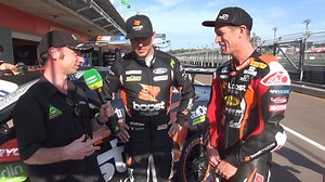 16K views · 391 reactions | It's a 2 + 4 race meeting, and this morning we had an epic 2 vs 4 battle with Wayne Maxwell Racing taking on Supercars driver James Courtney. It was a close contest, with Wayne out-dragging James on the run to the line - check out their reactions in our video! | ASBK - Australian Superbikes | Facebook