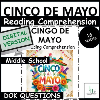 DIGITAL Cinco de Mayo Reading Comprehension Activities | 6-8 ELA | No Prep | May