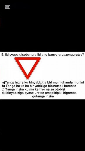 Amategeko y'umuhanda 🚨🚘🚨 ibibazo n'ibisubizo by'ikizami cy'uruhushya rw' agateganyo
