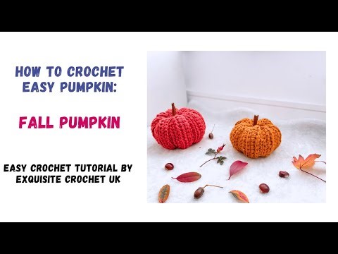 How to Crochet Easy 1 Row Crochet Pumpkin: Fall Pumpkin Pattern