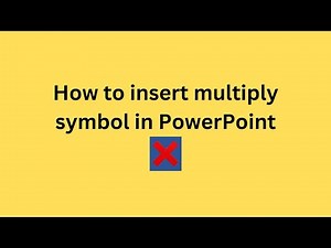 How to insert multiply symbol in PowerPoint
