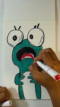 Easy Frog Drawing Tutorial - How to Draw a Cute Frog Step by Step | Relaxing Art