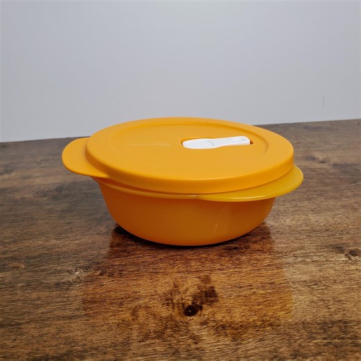 Tupperware Crystalwave Microwave Bowl 2.5 Cup Papaya Orange 2645 W/ Vent Lid - Etsy UK
