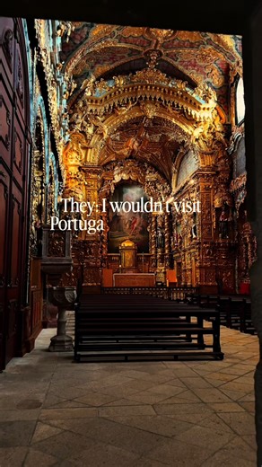 Worlds most GOLDEN church ! #porto #portugal #church #history #viral