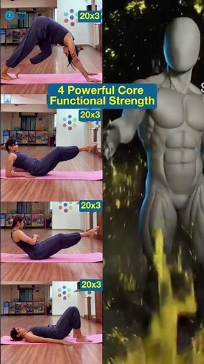 4 Powerful Core Strength Exercises | Functional Core Workout for Strength & Stability