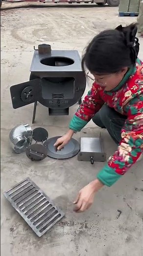 Installation Effect of Giant Heater Winter Essential Heating Amazing Wood-Burning Stove for Rural