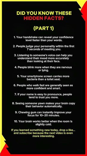 10 Shocking Facts You Never Knew About Yourself!
