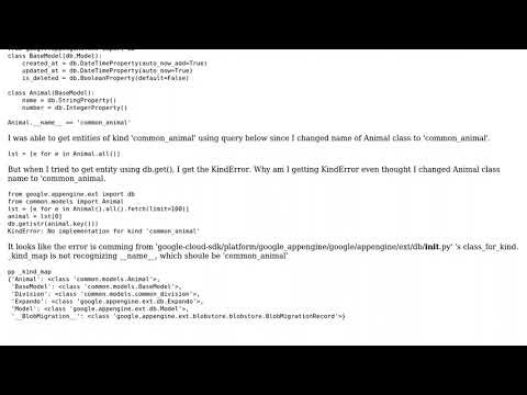 GAE: Cloud Datastore KindError when getting entity from key
