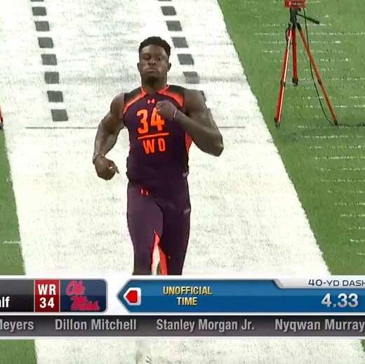 At 6'3" and 228 lbs, Ole Miss Football's D.K. Metcalf put up an INSANE 40-yard dash time 😱 📺: NFL Network | SportsCenter