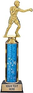 Crown Awards Boxing Trophies - 6" Male Boxer Sports Trophy Personalized