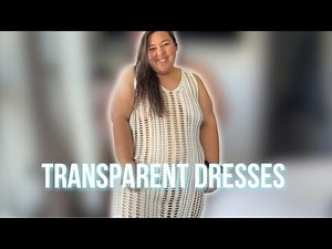 4K TRANSPARENT White Dress Try On with Mirror View