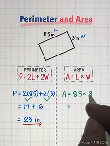 How to Calculate the Perimeter & Area of a Rectangle in Seconds! 💯🚀 | Math Love