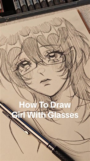 Drawing a Gorgeous Girl with Glasses