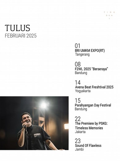Jadwal Konser Tulus Februari 2025