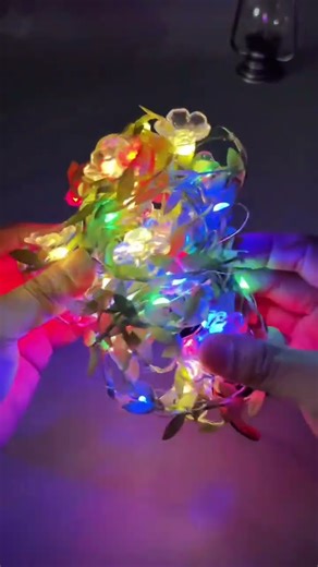 Solar garden peach blossom string atmosphere lights, decorative lights, solar atmosphere lights,