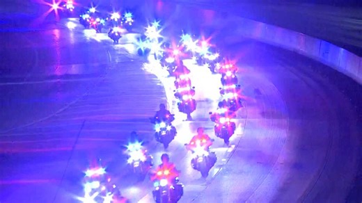 First responders lead procession honoring fallen officers