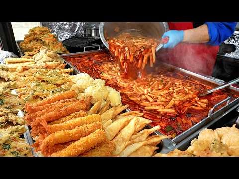 Korea’s Most Addictive Street Food Combo! Tteokbokki, Crispy Dumplings & Fish Cake /KoreanStreetFood