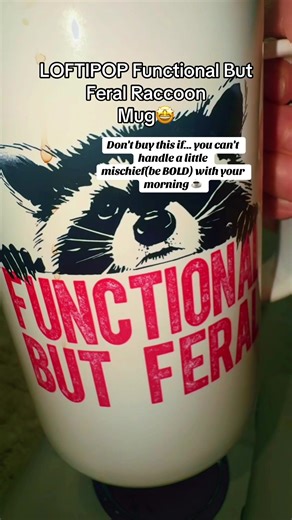 Embrace Chaos with the Feral Raccoon Mug