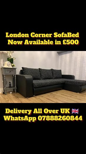 Transform your living space with the London Corner Sofabed — where contemporary design meets exceptional comfort. Thoughtfully crafted to enhance both style and functionality, it’s the ideal choice for modern living. Nationwide delivery available across the UK. To place your order, contact us on WhatsApp: 07888260844 #SofaGoals #Corner #SofaDesign #HomeFurniture #LivingRoomFurniture #FurnitureSale #UKHomeFurniture #SofaInspo #HomeDecorStyle #FurnitureShopping #CornerSofaIdeas #SofaLove #HomeMake