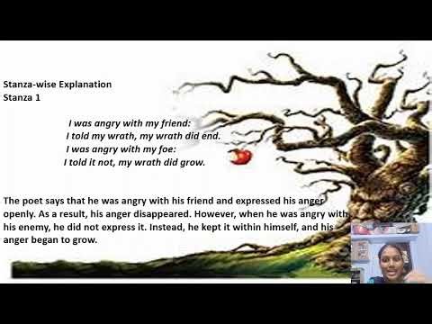 A Poison Tree BY WILLIAM BLAKE