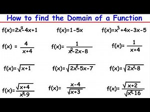 Find the Domain of a function - Rational, Radical & Linear Functions Explained (Full Math Lesson)