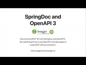 Documenting Spring boot REST API with SpringDoc and OpenAPI 3.