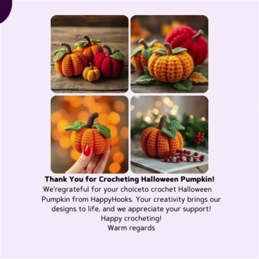 Halloween Pumpkin Amigurumi Crochet Pattern PDF - Etsy