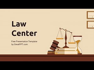 Free Law Center Presentation Template by GreatPPT