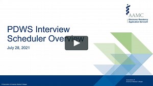 PDWS Interview Scheduler Overview (Intermediate)