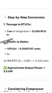 8.5K views · 80 reactions | How many watts is a three phase compressor 1 ton? #highlights2025 #fbpost2025シ #techinurdu #hvacprojects #SustainableHVAC #engineeringposts #smartbuildings #heating #hvacdesign #chillers | HVAC Technical Support | Facebook