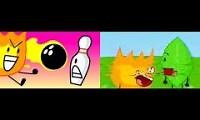 Mix of 2 videos from youtube : BFDI 16 scene compilation