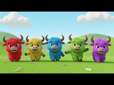 Five Little Yaks Go Stomp Stomp Stomp | Animal Movement & Counting Song for Kids