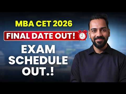 MBA CET 2026 Final Date Out | Exam Schedule Released | Full Details