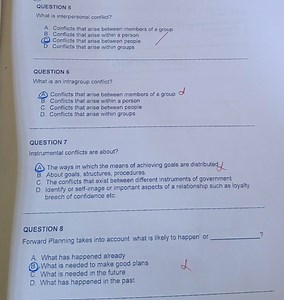 QUESTION 5: What is interpersonal conflict?A. Conflicts that ... | Filo