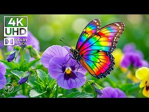 Soothing Butterfly Escape 4K 🦋 | Soothing Nature Music & Healing Music, Calming Music 🍃 • 4K UHD