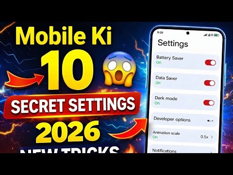 Mobile Ki 10 Secret Settings 😱 2026 New Tricks | Android Hidden Settings