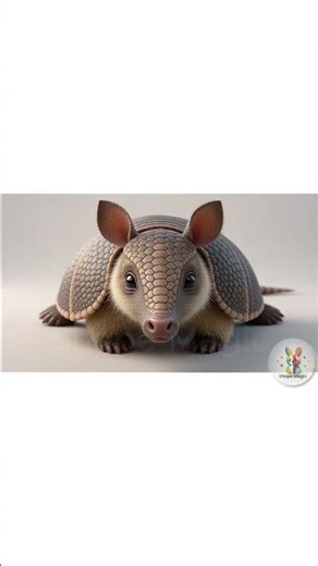 Cute Armadillo transforms from paper cut →realistic → black & white outline #papercut #armadillo