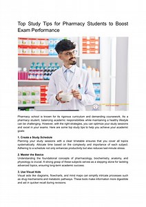 Top Study Tips for Pharmacy Students to Boost Exam Performance - SlideServe