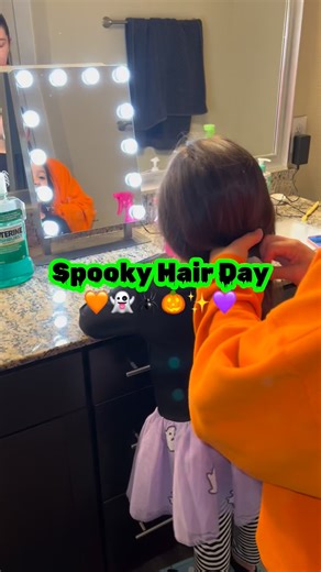 Jessica Silvas | Spooky hair day for my girl! She asked for ghost spiders so mama had to deliver 😅👻🕷️🎃 she loved how it turned out! How’d I do?! #girlmom... | Instagram