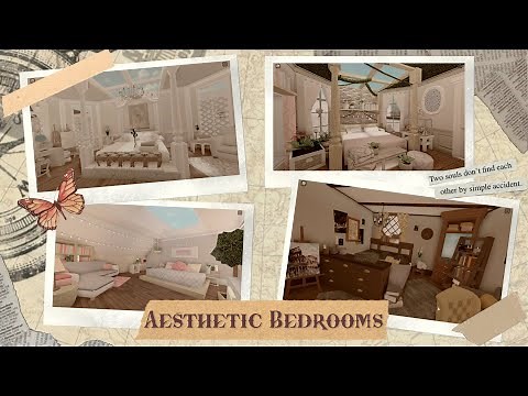4 Aesthetic Bloxburg Bedrooms - 3k Special :) (dark academia, angelcore, pastel, cottagecore)