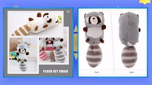 Amazon.com: Abaodam Raccoon Keychains Plush Stuffed Keychain Cute Soft Plush Stuffed Animal Pendant Toy Jewelry for Handbag Purse Car Charms Long Tail Raccoon : Clothing, Shoes & Jewelry